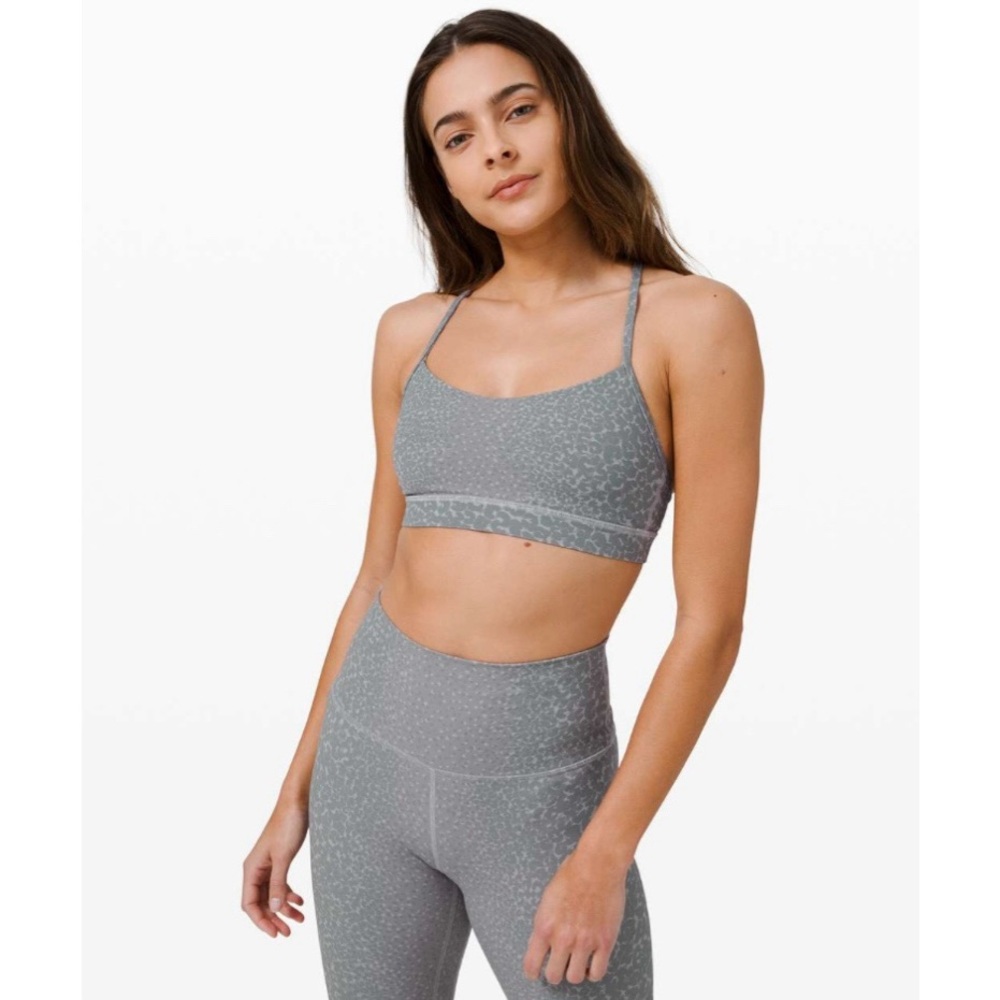 Lululemon Flow Y Bra Nulu in City Camo Silver Drop